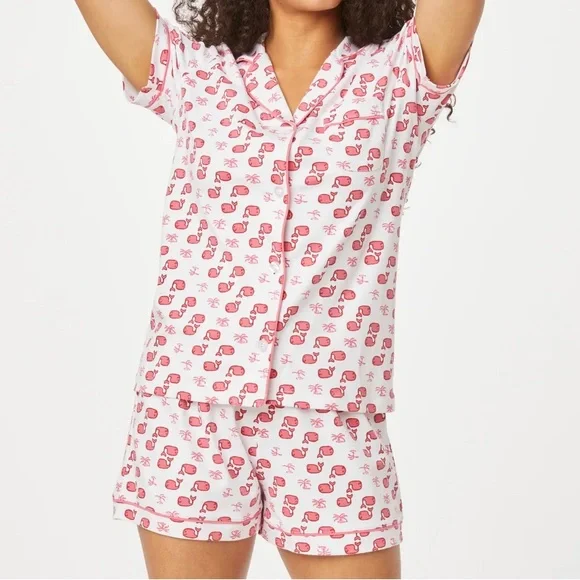 Roller rabbit pink moby polo pajamas - Picture 2 of 3